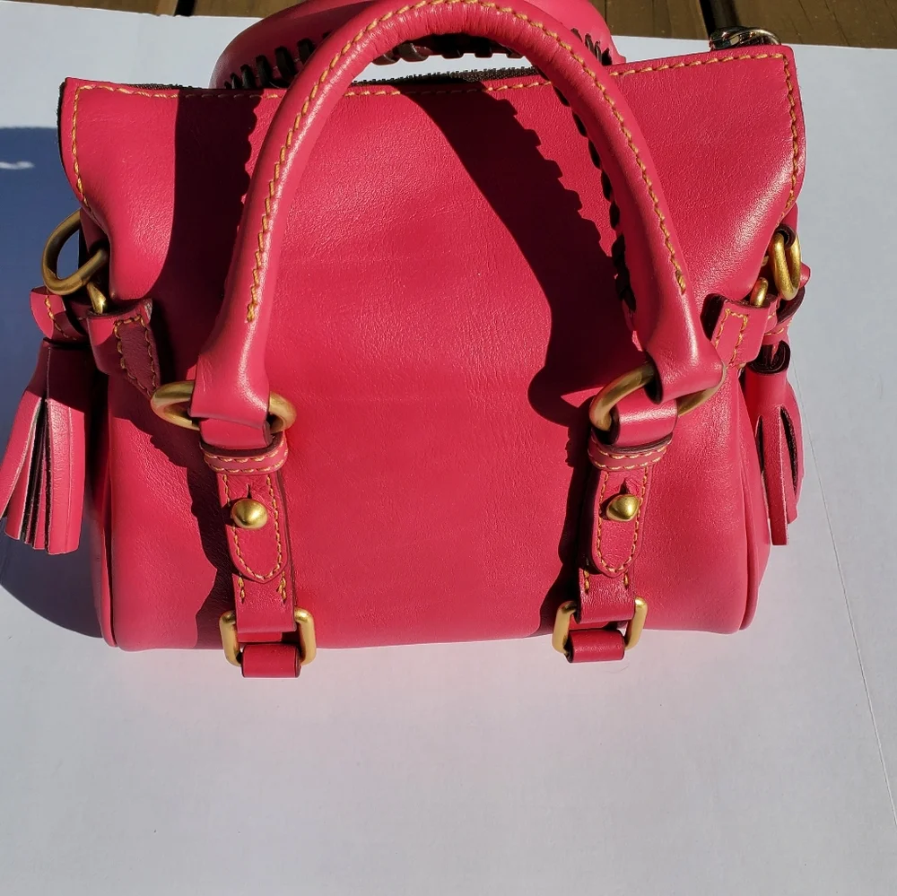 Dooney & Bourke Florentine Nano Satchel Fuchsia EUC - Picture 3 of 12